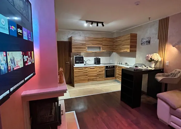 2-bedroom, 2-bathroom With Fireplace And Garden At Winslow Infinity Apartment Bansko